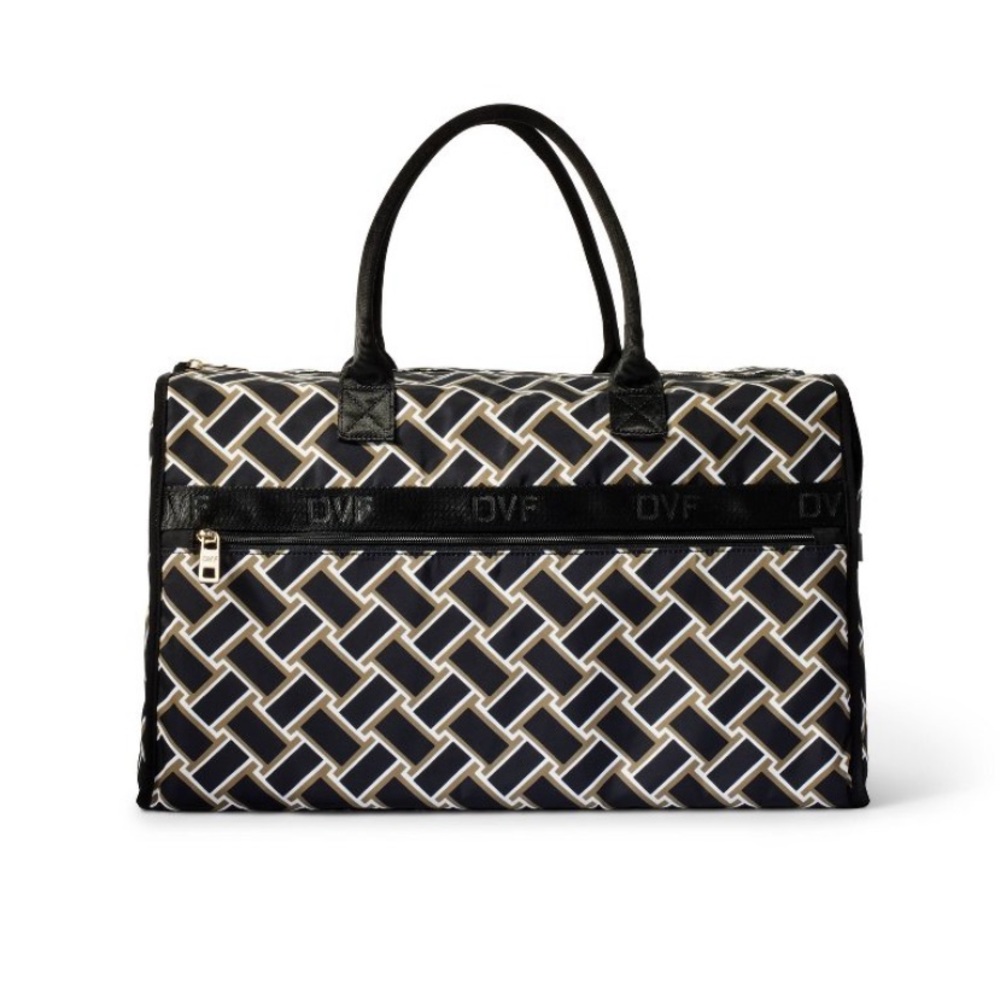 Vintage Weave Neutral Weekender Bag - DVF for Target NWT - Picture 3 of 6